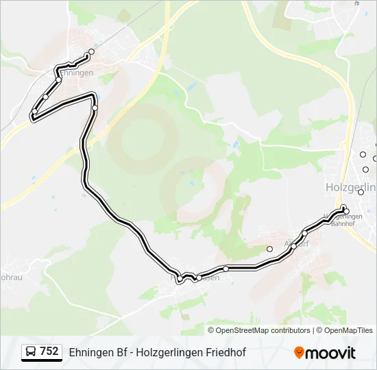 752 Bus Line Map