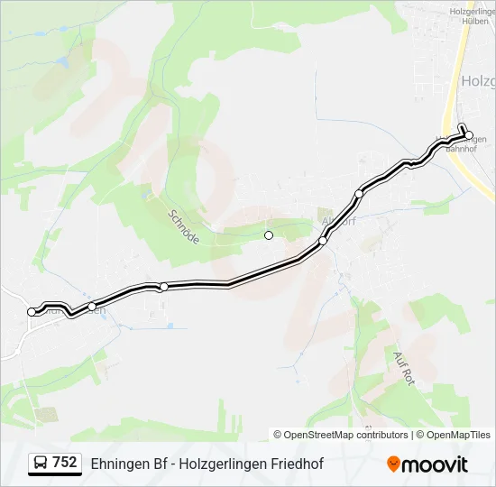 752 Bus Line Map