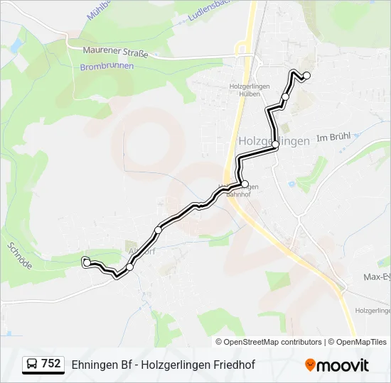 752 Bus Line Map