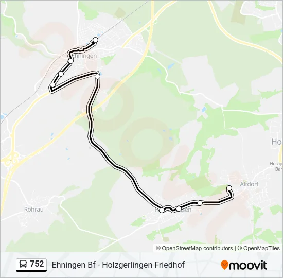 752 Bus Line Map