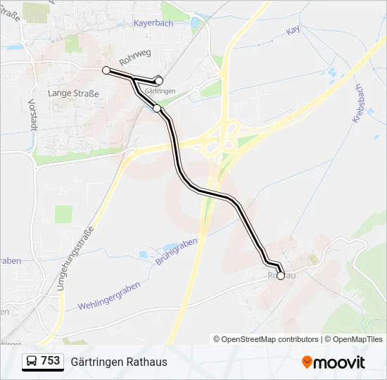 753 Bus Line Map