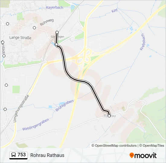 753 Bus Line Map