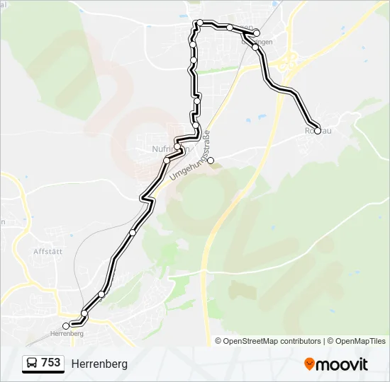 753 Bus Line Map