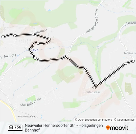 756 Bus Line Map