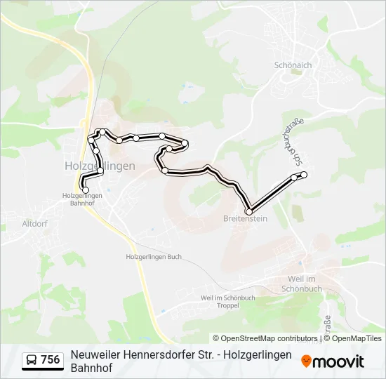 756 Bus Line Map