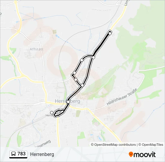 783 Bus Line Map