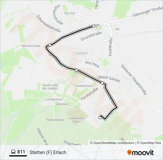 811 Bus Line Map
