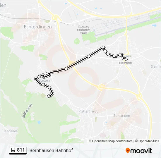 811 Bus Line Map