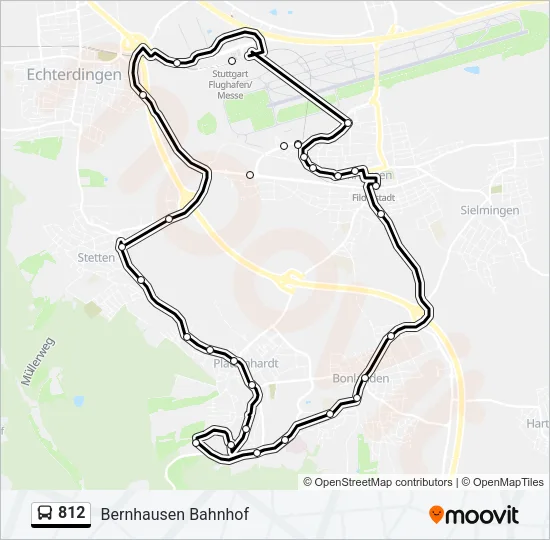 812 Bus Line Map