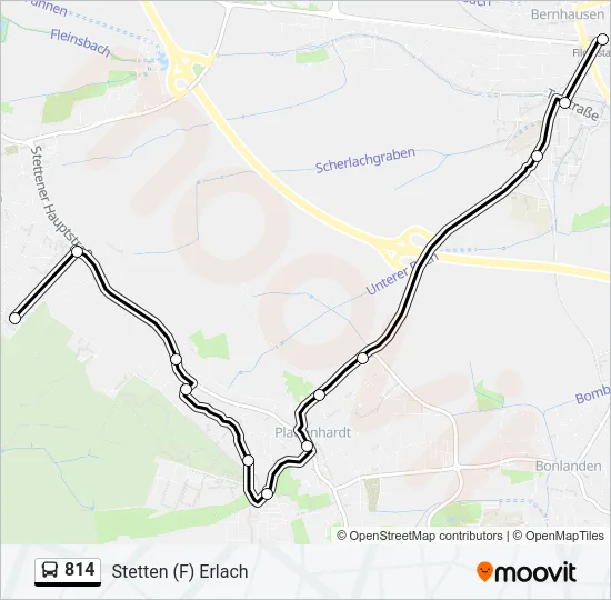 814 Bus Line Map