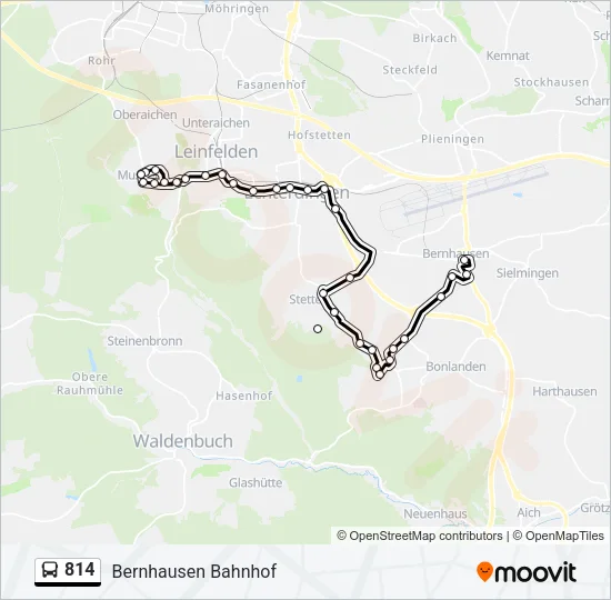 814 Bus Line Map