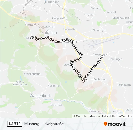 814 Bus Line Map