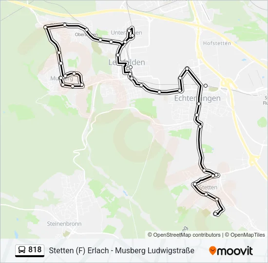 818 Bus Line Map