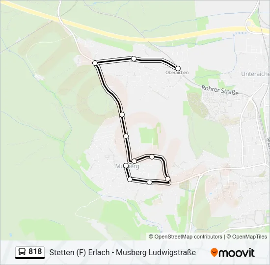 818 Bus Line Map