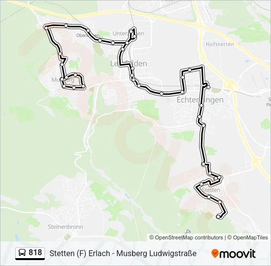 818 Bus Line Map