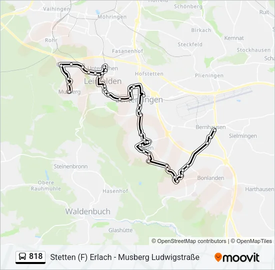 818 Bus Line Map
