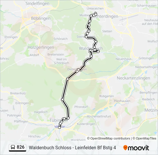 826 Bus Line Map