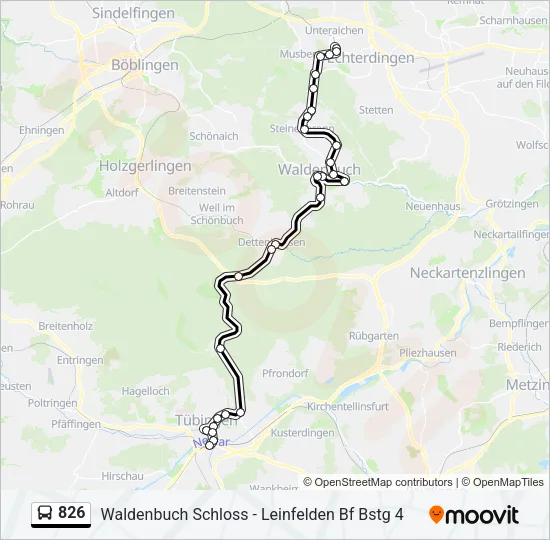 826 Bus Line Map