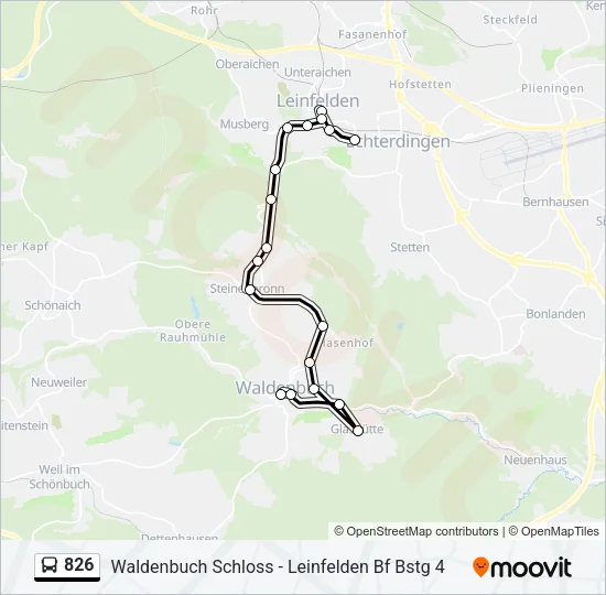 826 Bus Line Map