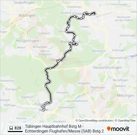 828 Bus Line Map