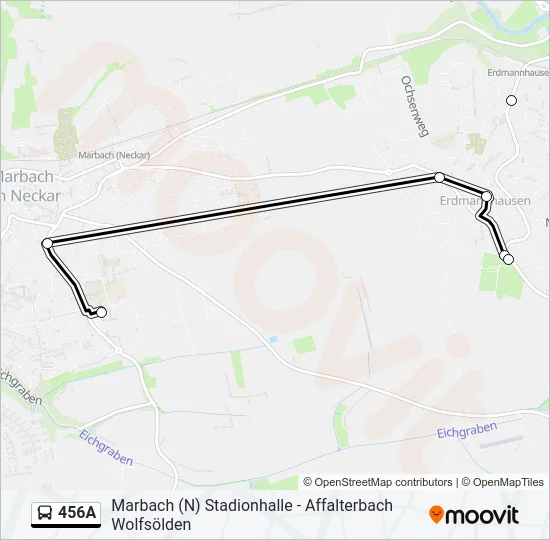 456A Bus Line Map