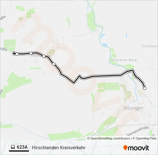 623A Bus Line Map