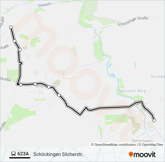 623A Bus Line Map