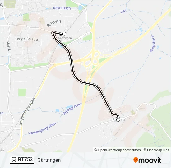 RT753 Bus Line Map