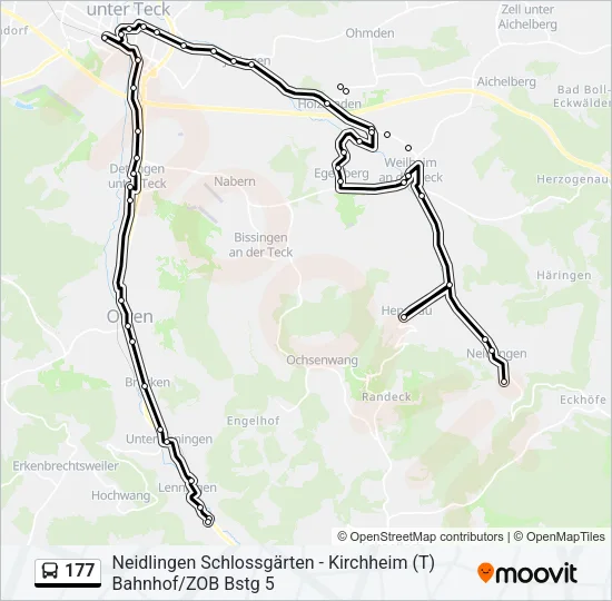 177 Bus Line Map