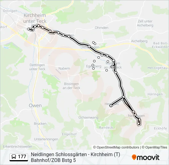 177 Bus Line Map