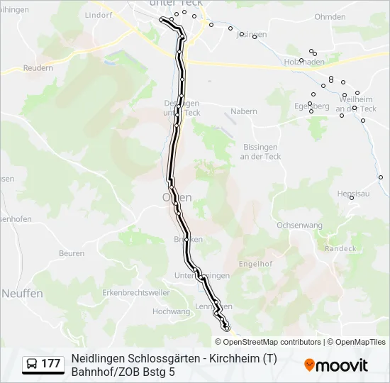 177 Bus Line Map