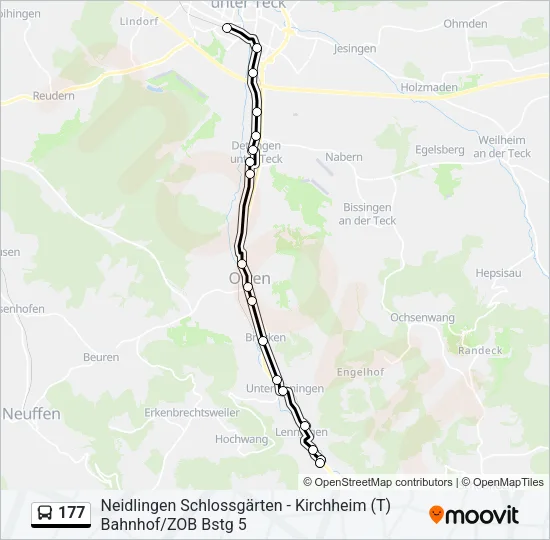 177 Bus Line Map