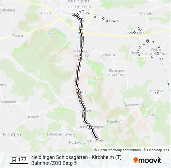177 Bus Line Map