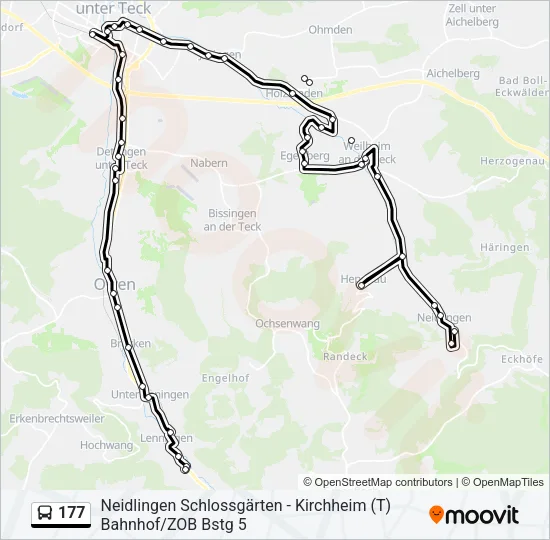 177 Bus Line Map