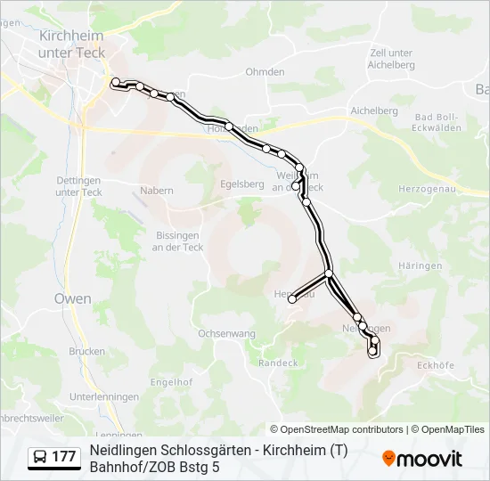 177 Bus Line Map