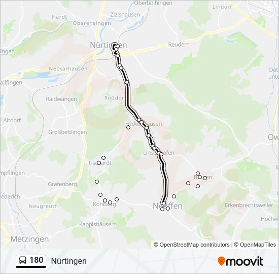 180 Bus Line Map