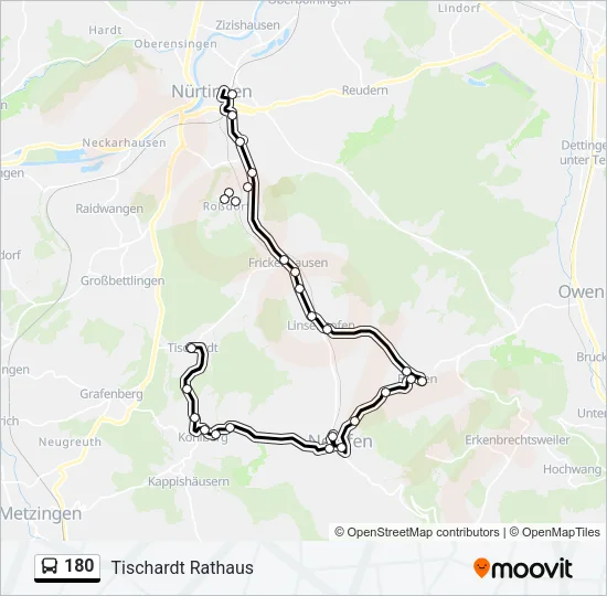 180 Bus Line Map