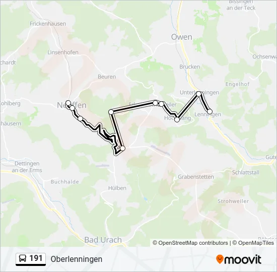 191 Bus Line Map