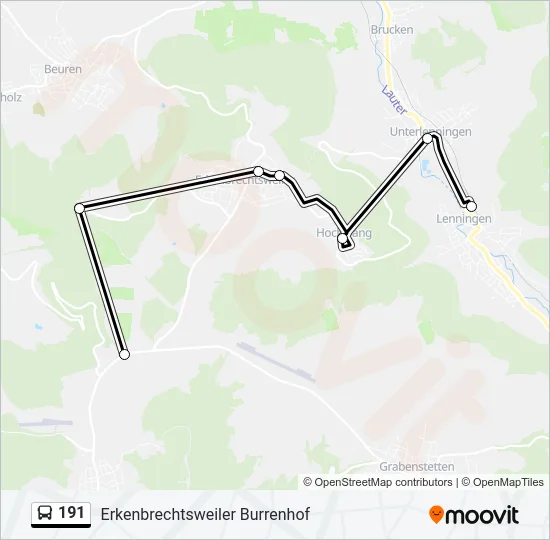 191 Bus Line Map