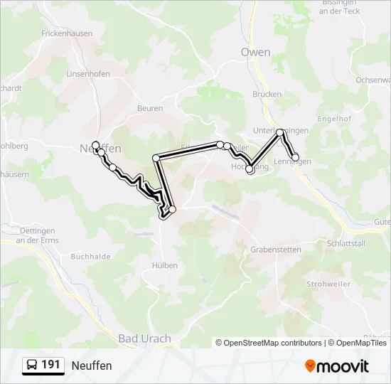 191 Bus Line Map