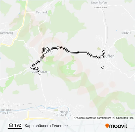 192 Bus Line Map