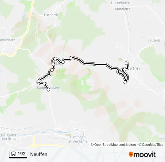 192 Bus Line Map