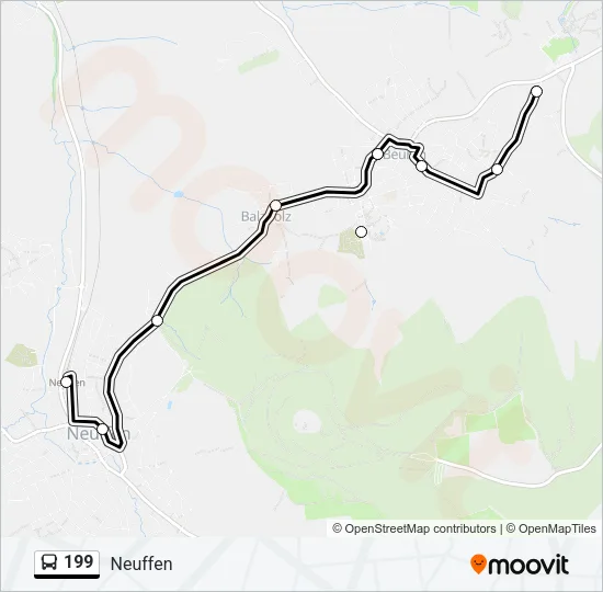 199 Bus Line Map