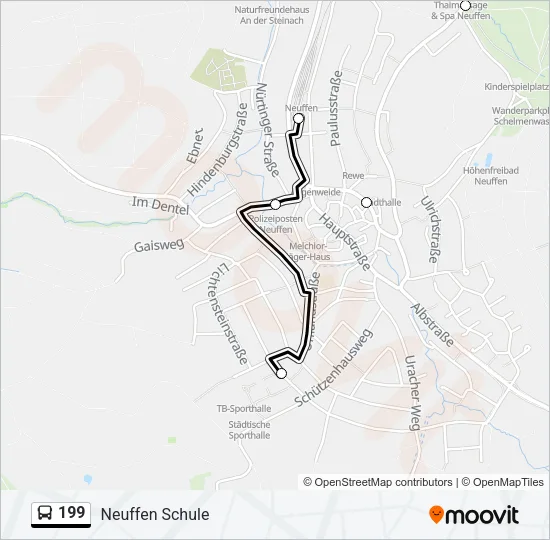 199 Bus Line Map