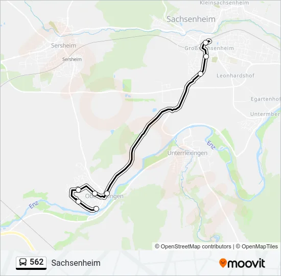 562 Bus Line Map