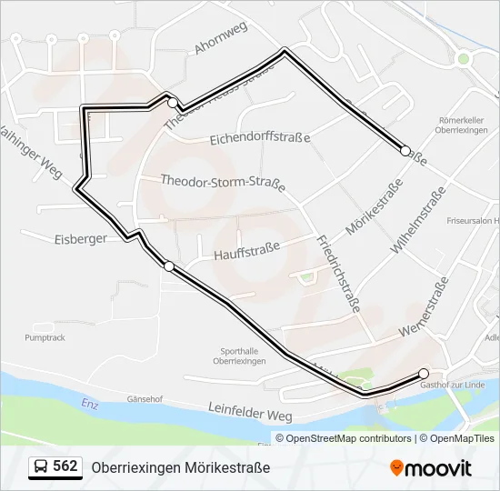562 Bus Line Map