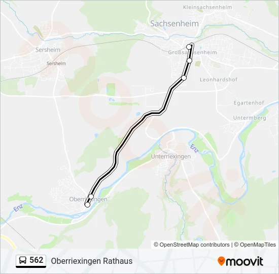 562 Bus Line Map