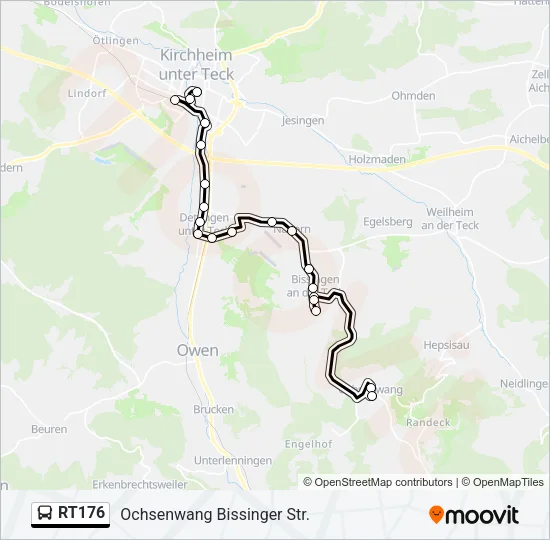 RT176 Bus Line Map