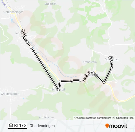 RT176 Bus Line Map