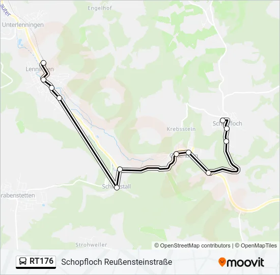 RT176 Bus Line Map